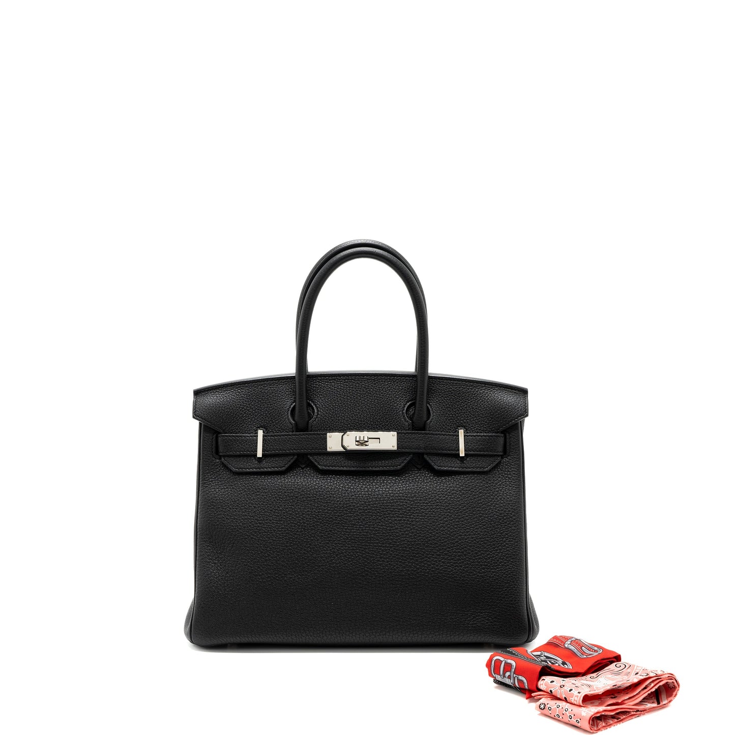 Hermes Birkin 30 Togo Black SHW Stamp A