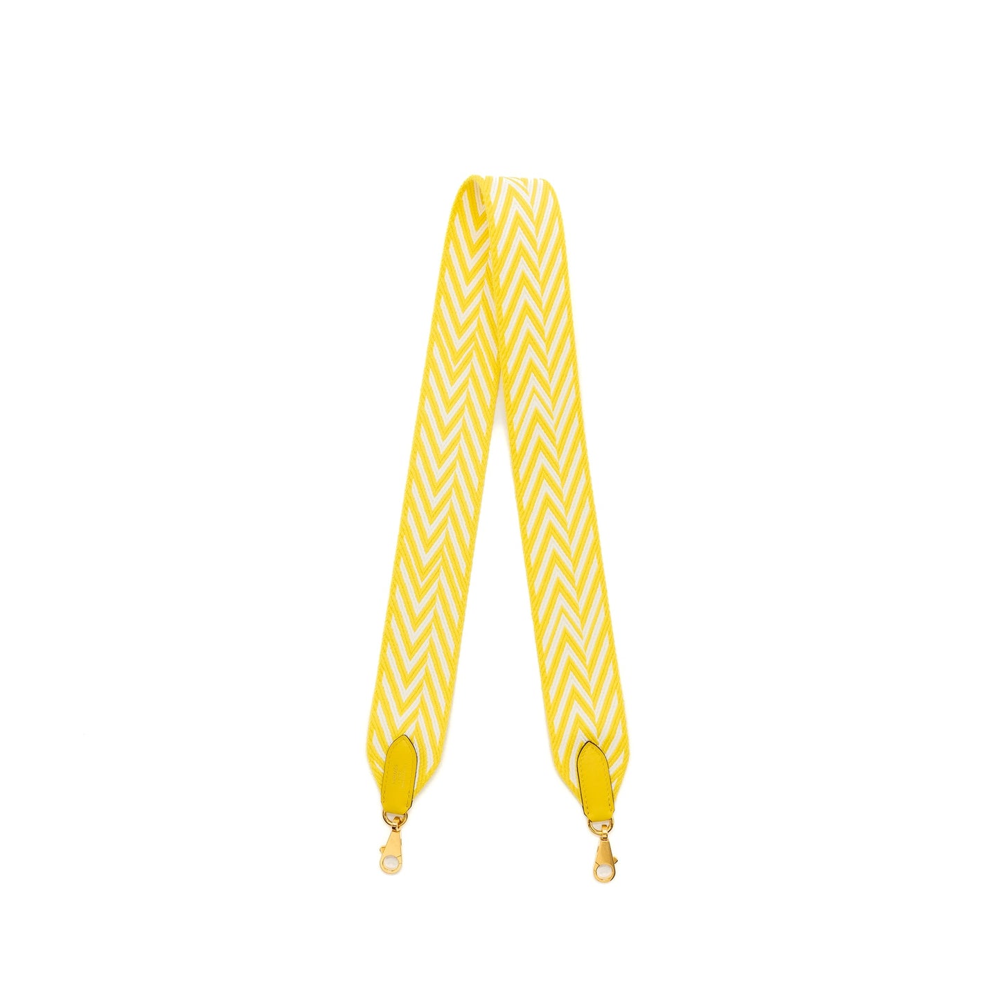 Hermes 85cm shoulder strap canvas yellow / white multicolour GHW stamp D