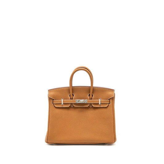 Hermes Birkin 25 Togo Gold SHW Stamp Z