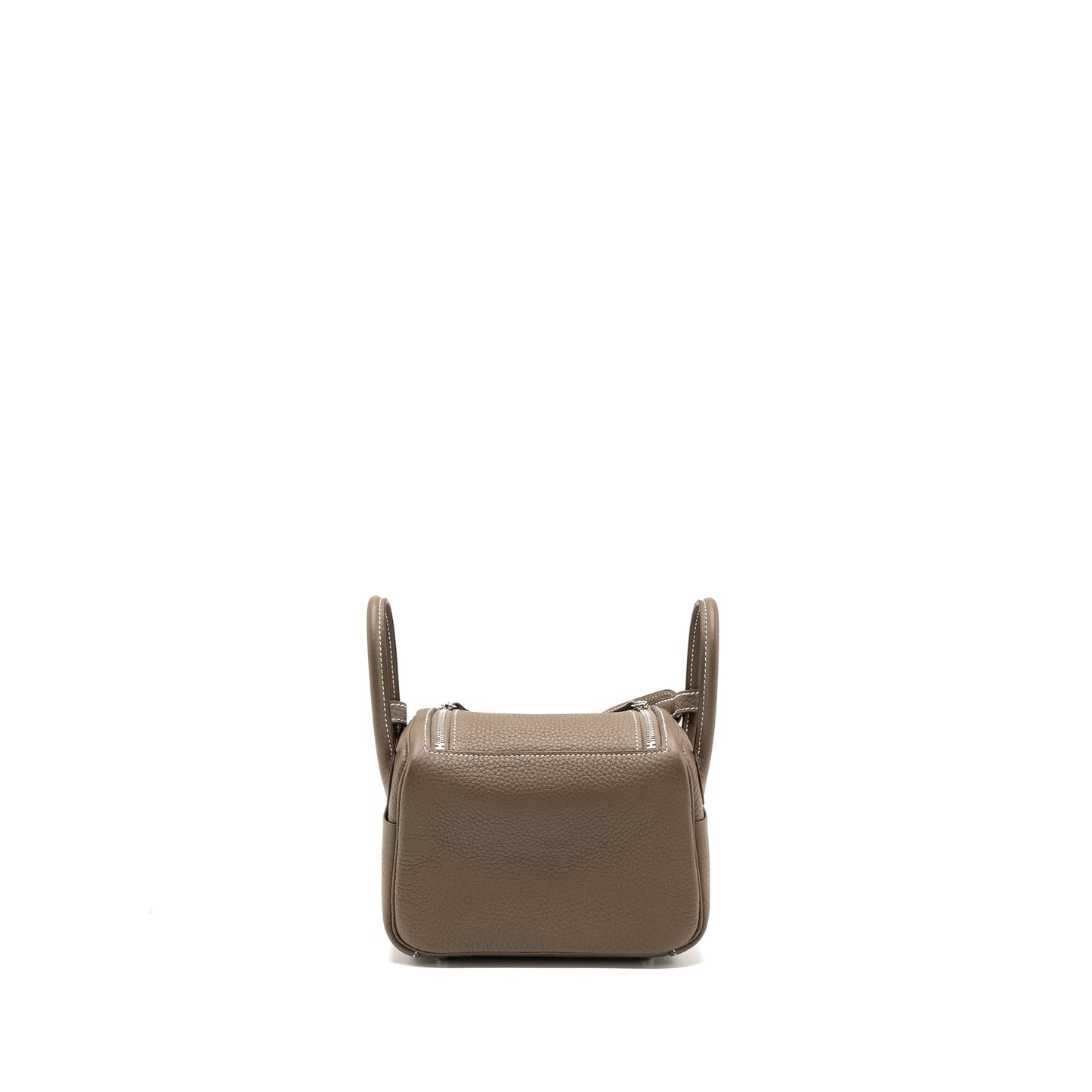 Hermes mini lindy clemence etoupe SHW stamp U