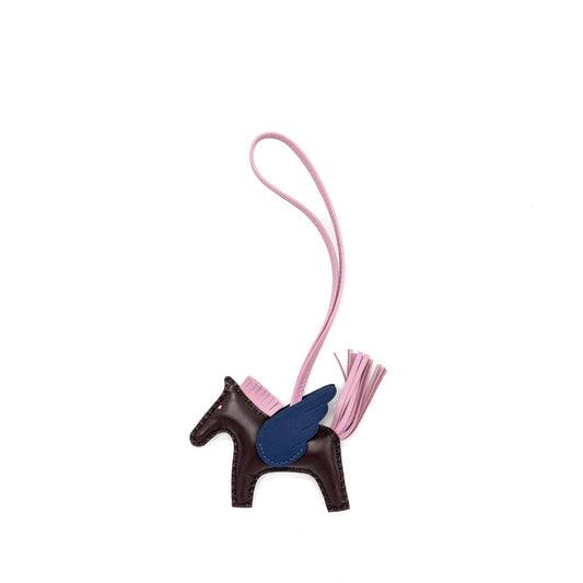 Hermes rodeo pegase PM bag charm rouge sellier / mauve sylvestre / blue saphir Stamp Z