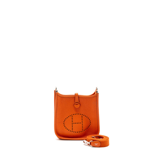 Hermes Mini Evelyne Clemence Feu SHW Stamp Y