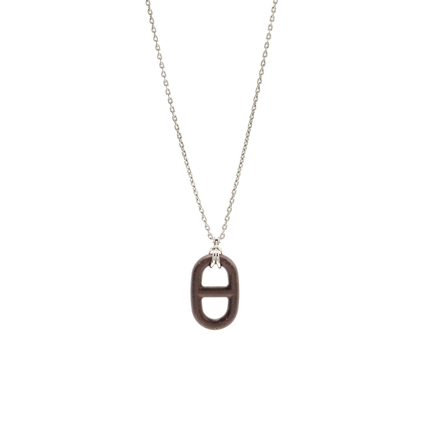 Hermes Chaine D’Ancre Vulcanium Necklace SHW