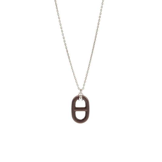 Hermes Chaine D’Ancre Vulcanium Necklace SHW