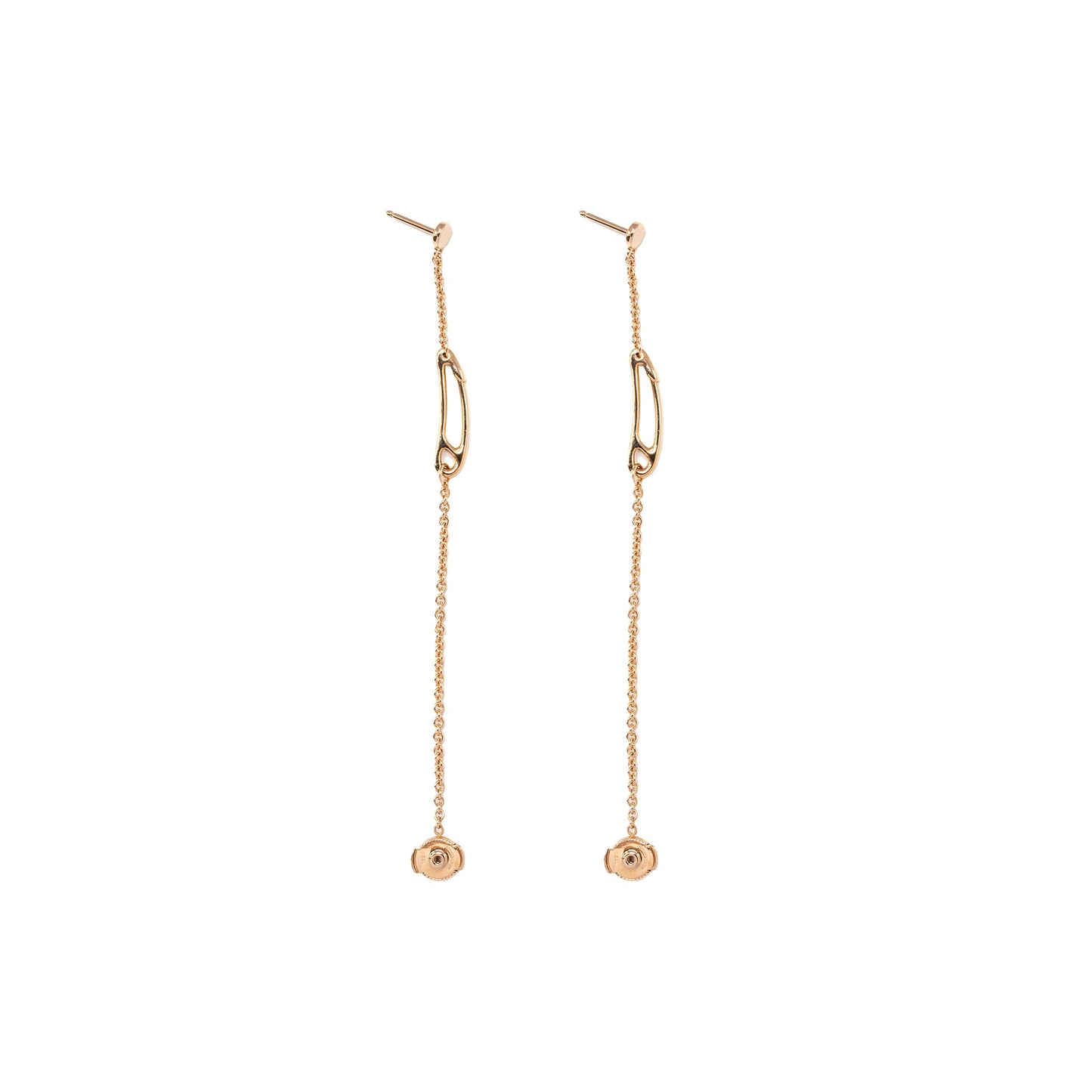 Hermes Chaine d'ancre Mini Punk earrings, very small model rose gold