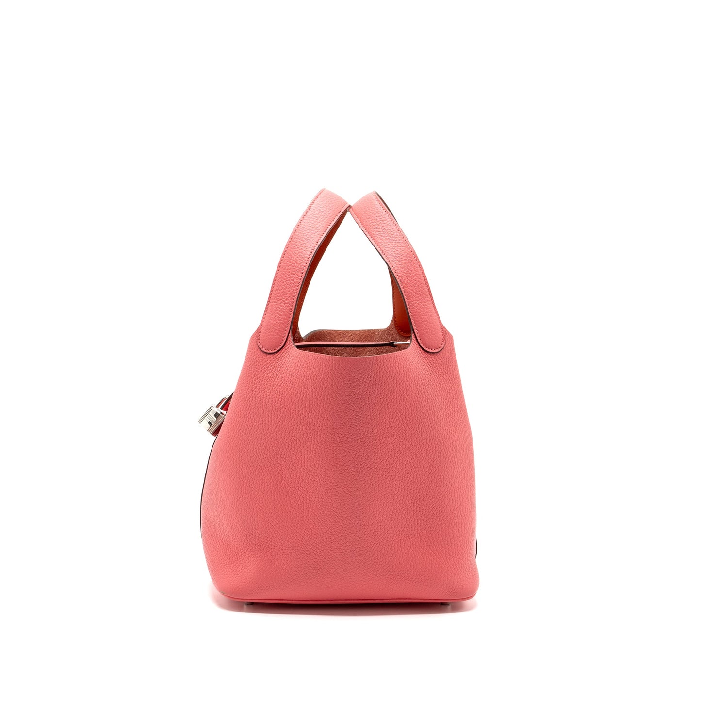 Hermes picotin 22 lock bag clemence rose azalee SHW stamp Y