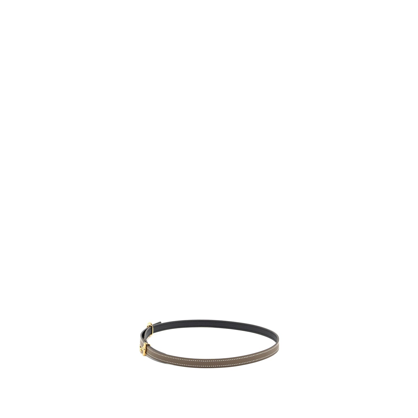 Hermes size75 carrousel reversible leather belt 13mm etoupe / black GHW stamp Z