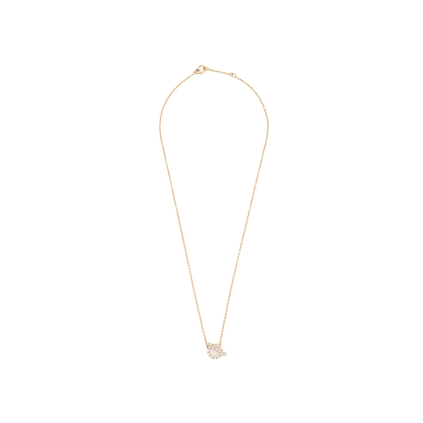Hermes finesse pendant rose gold, Diamonds