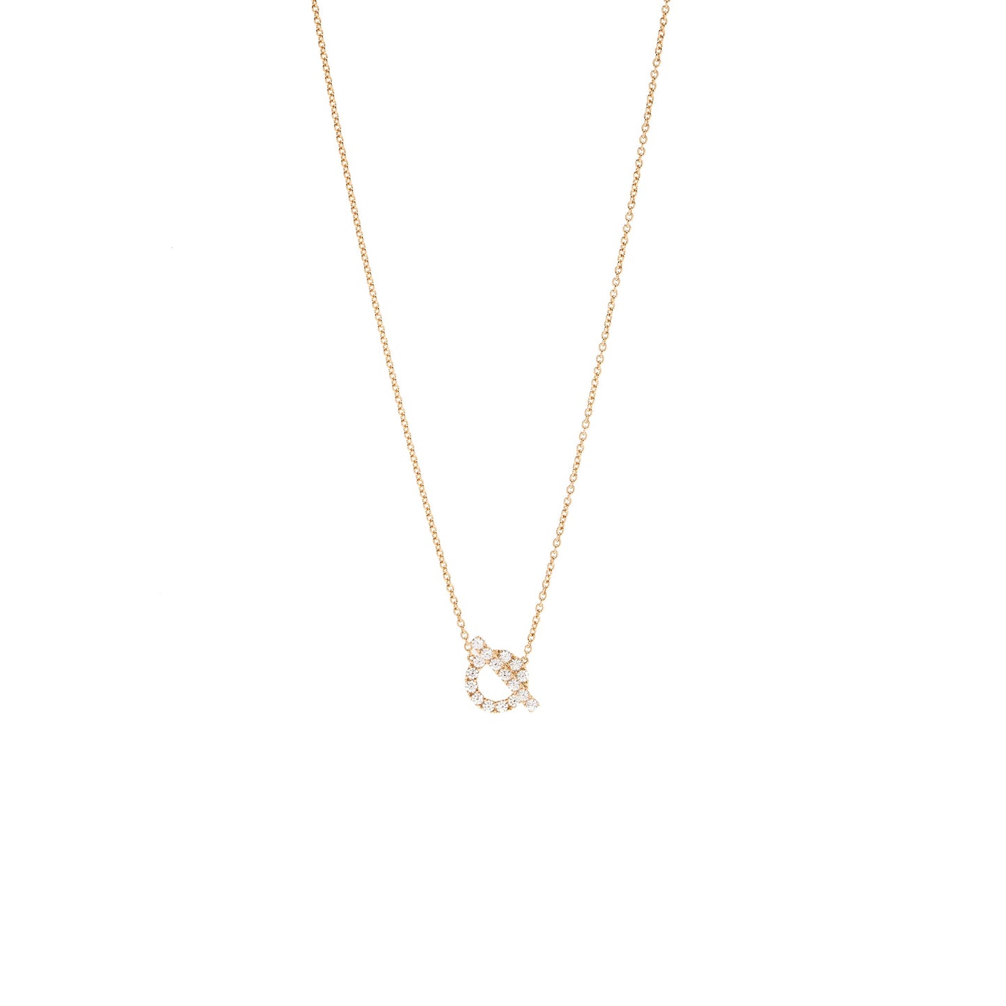 Hermes finesse pendant rose gold, Diamonds