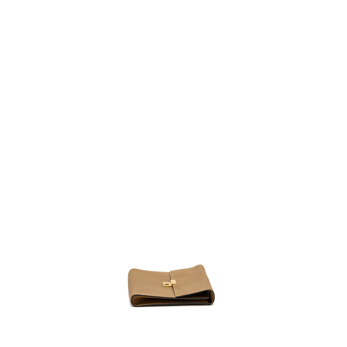 Hermes Clic 16 wallet chevre mysore goatskin 2H Kraft GHW stamp D
