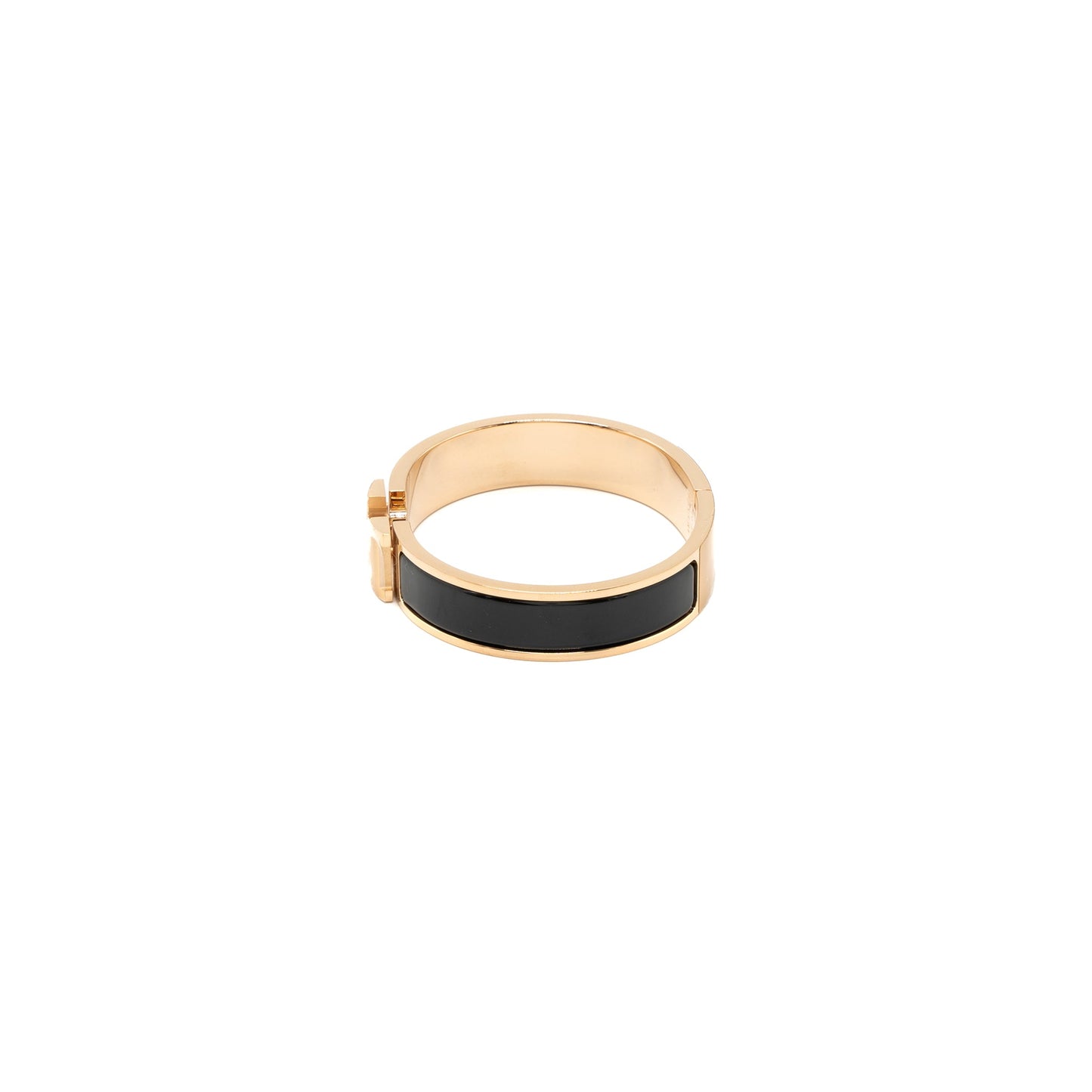Hermes Size PM Clic H Bracelet Black RGHW