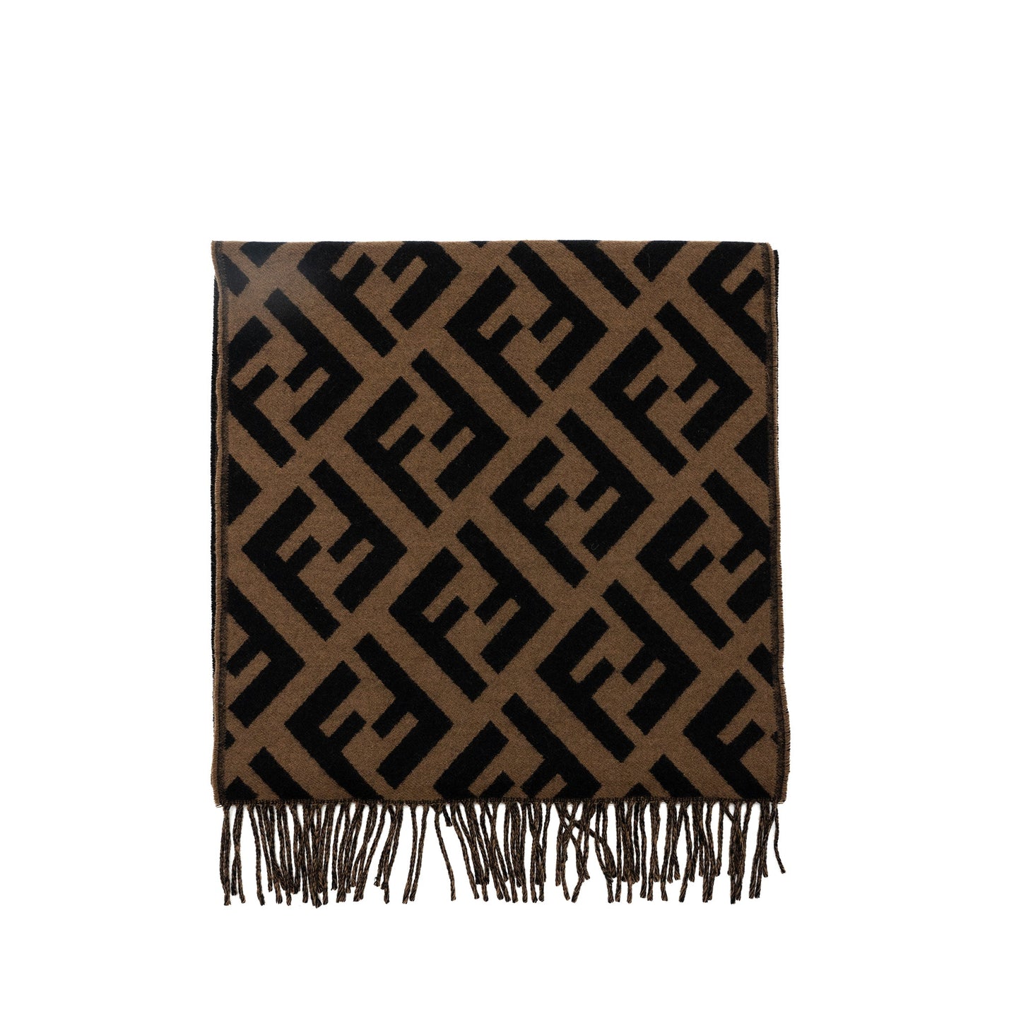 Fendi FF Scarf Cashmere Brown/ Black
