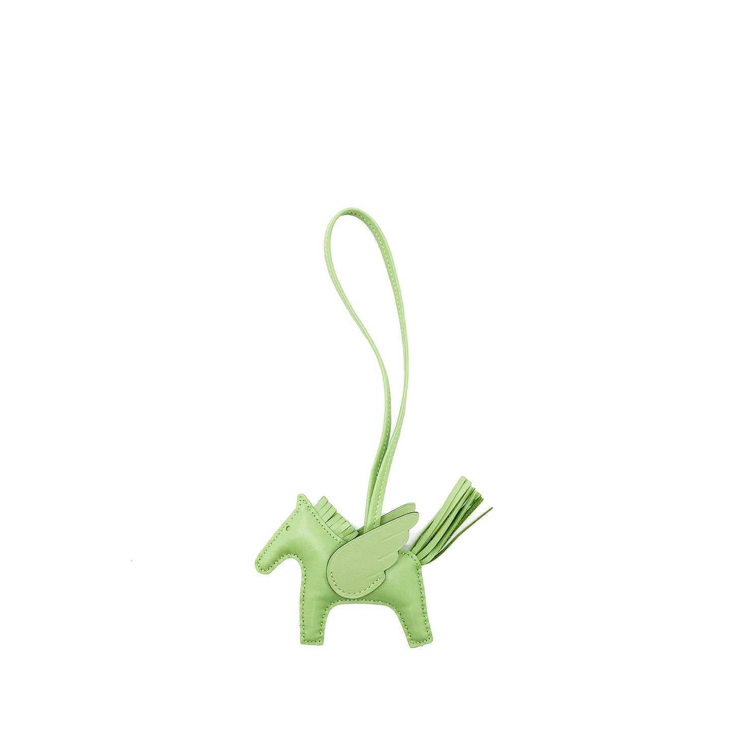 Hermes Rodeo PM Pegase Bag Charm Vert Criquet Stamp B
