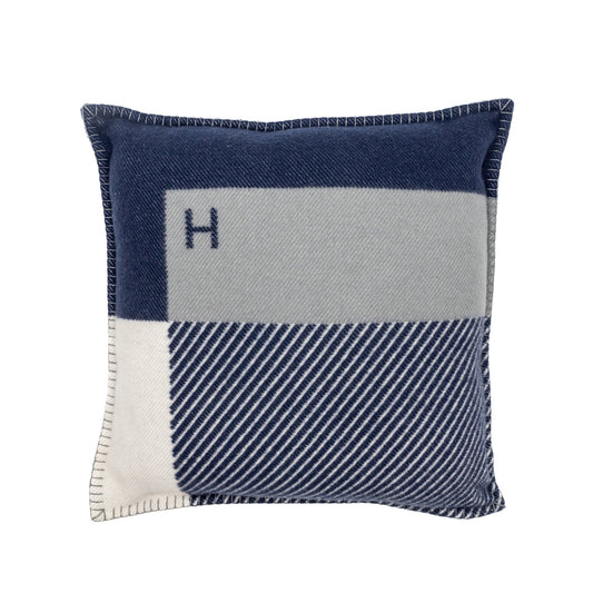 Hermes H Riviera pillow wool / cashmere marine multicolour