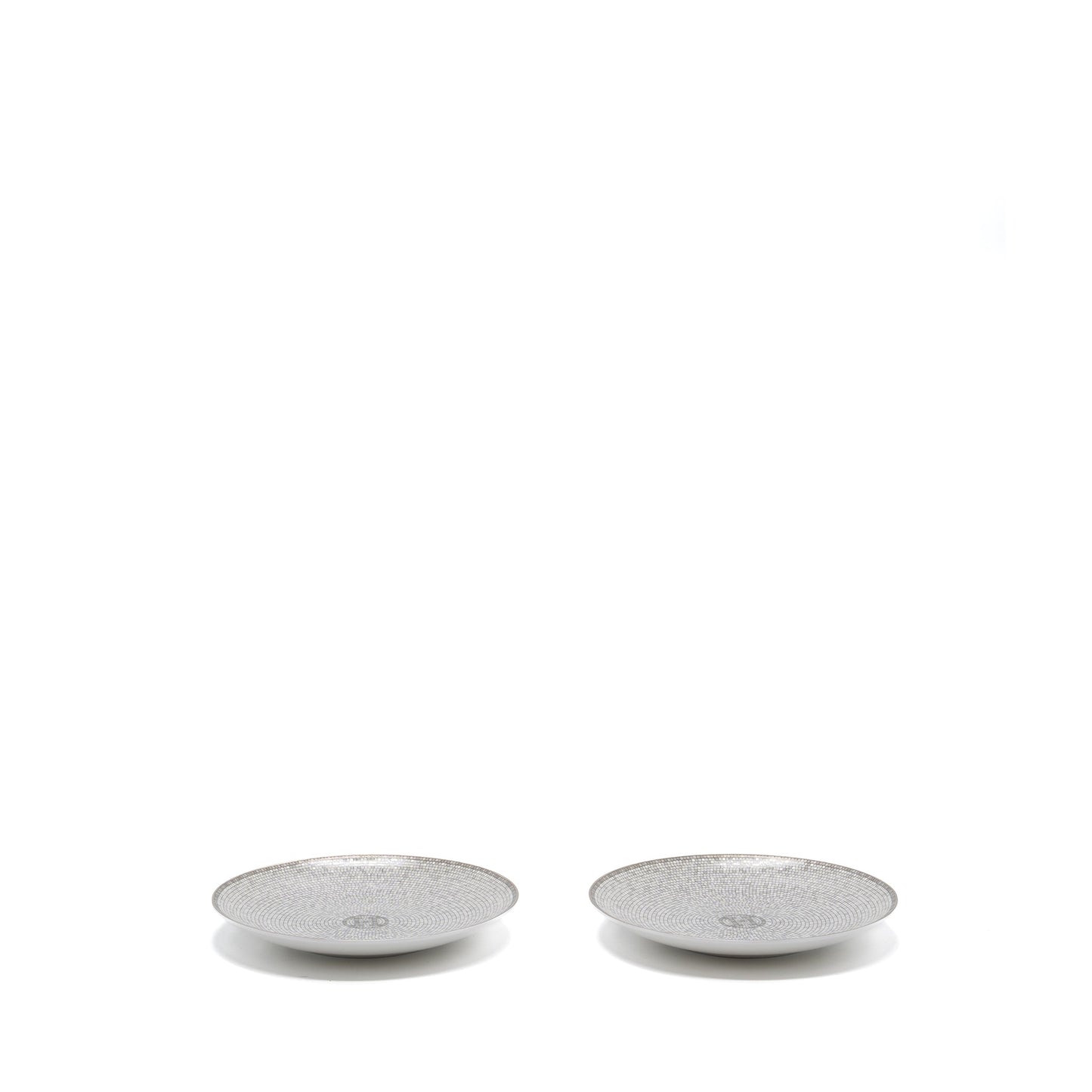 Hermes Mosaique Au 24 Platinum Dessert Plate(2 in a set)