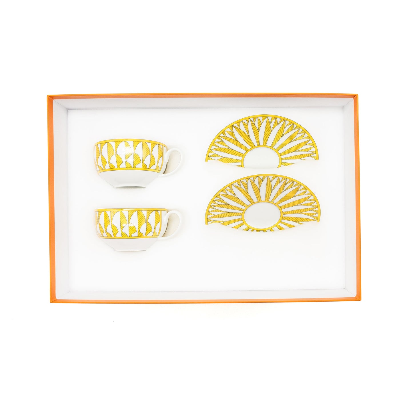 Hermes Soleil D’hermes Tea Cup and Saucer (sell in a set)