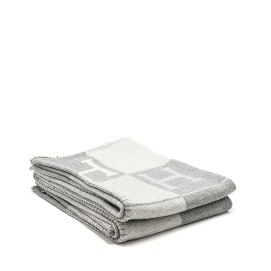 Hermes Avalon throw blanket Gris Clair