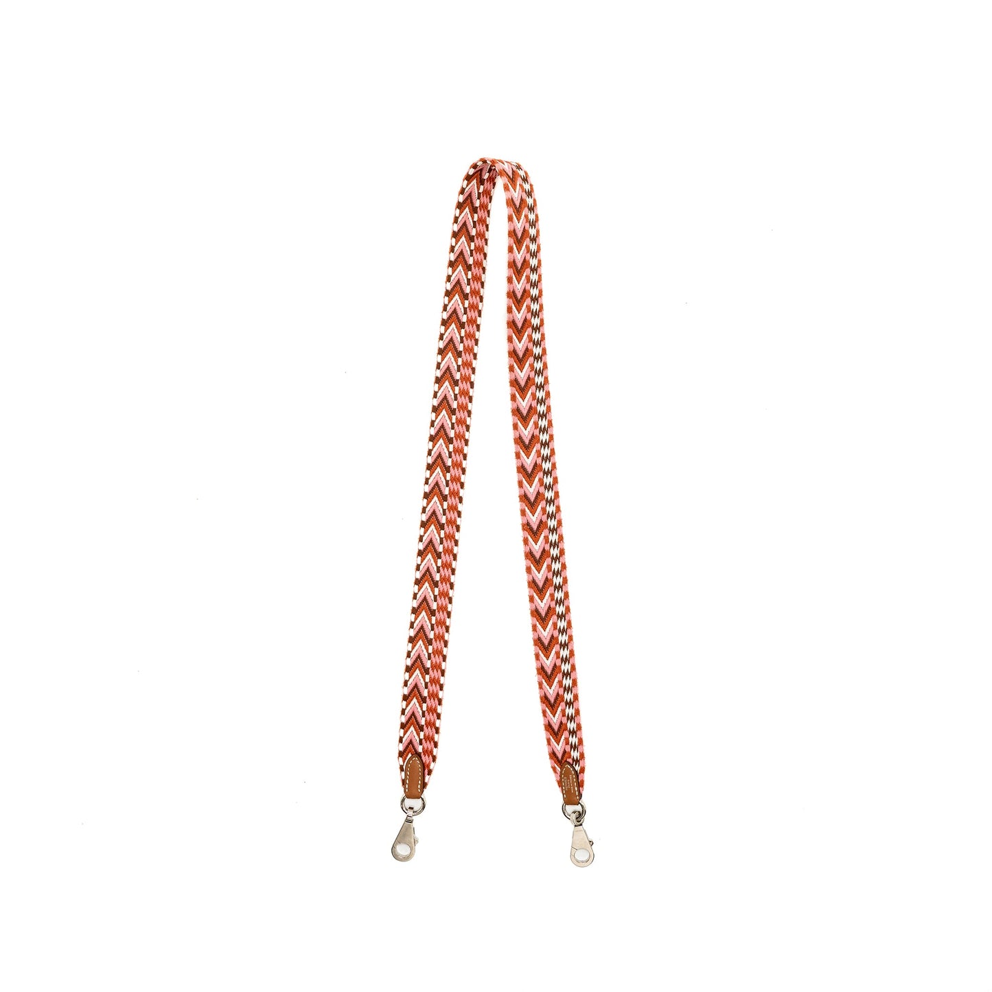 Hermes 85cm shoulder strap canvas/leather pink multicolour SHW Stamp Y