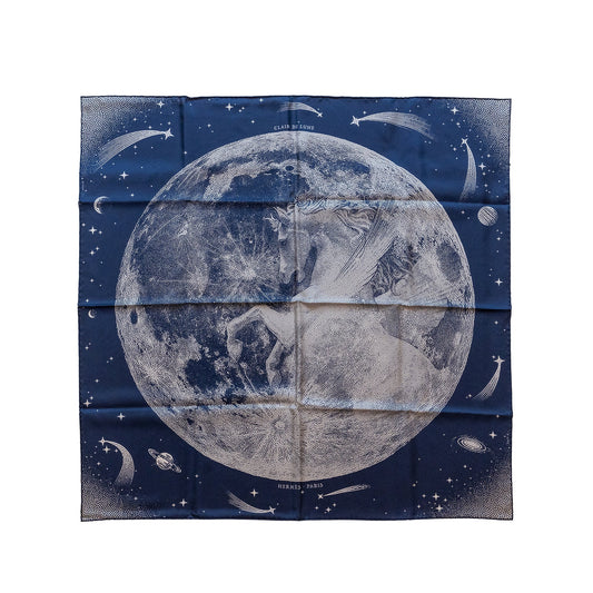 Hermes 90cm Silk Scarf Clair De Lune
