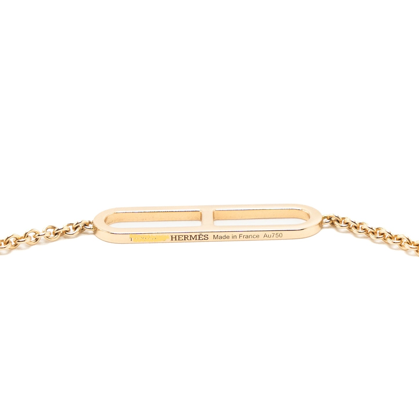 Hermes D’ancre Long Necklace Rose Gold