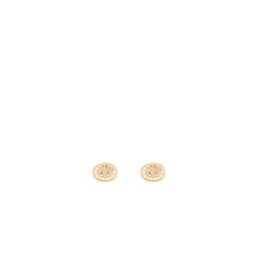 Hermes Chaine D’Ancre Divine Stud Earrings Small Model Rose Gold, Diamonds