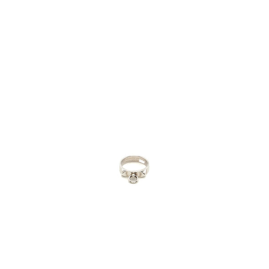 Hermes size 55 collier de Chien ring, small model silver