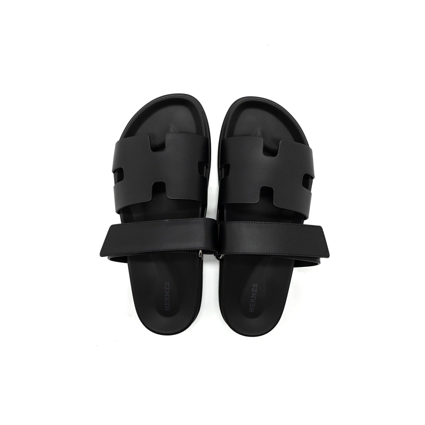 Hermes size 42 chypre sandals black