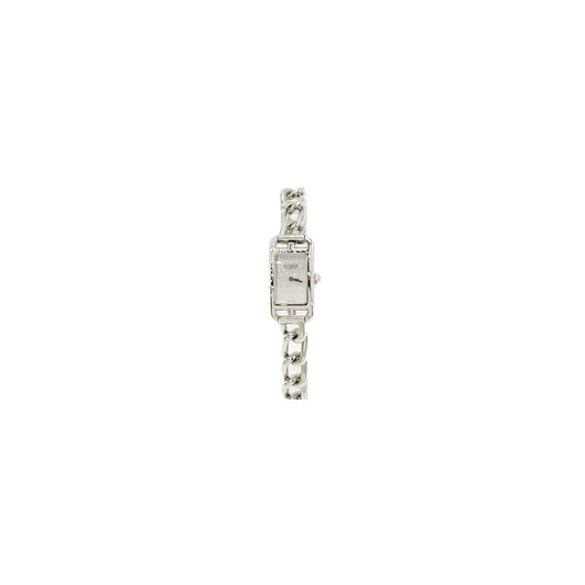 Hermes Nantucket watch 29mm steel bracelet with diamonds