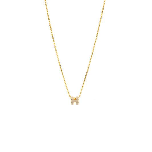 Hermes Mini Pop H Pendant marron glace GHW