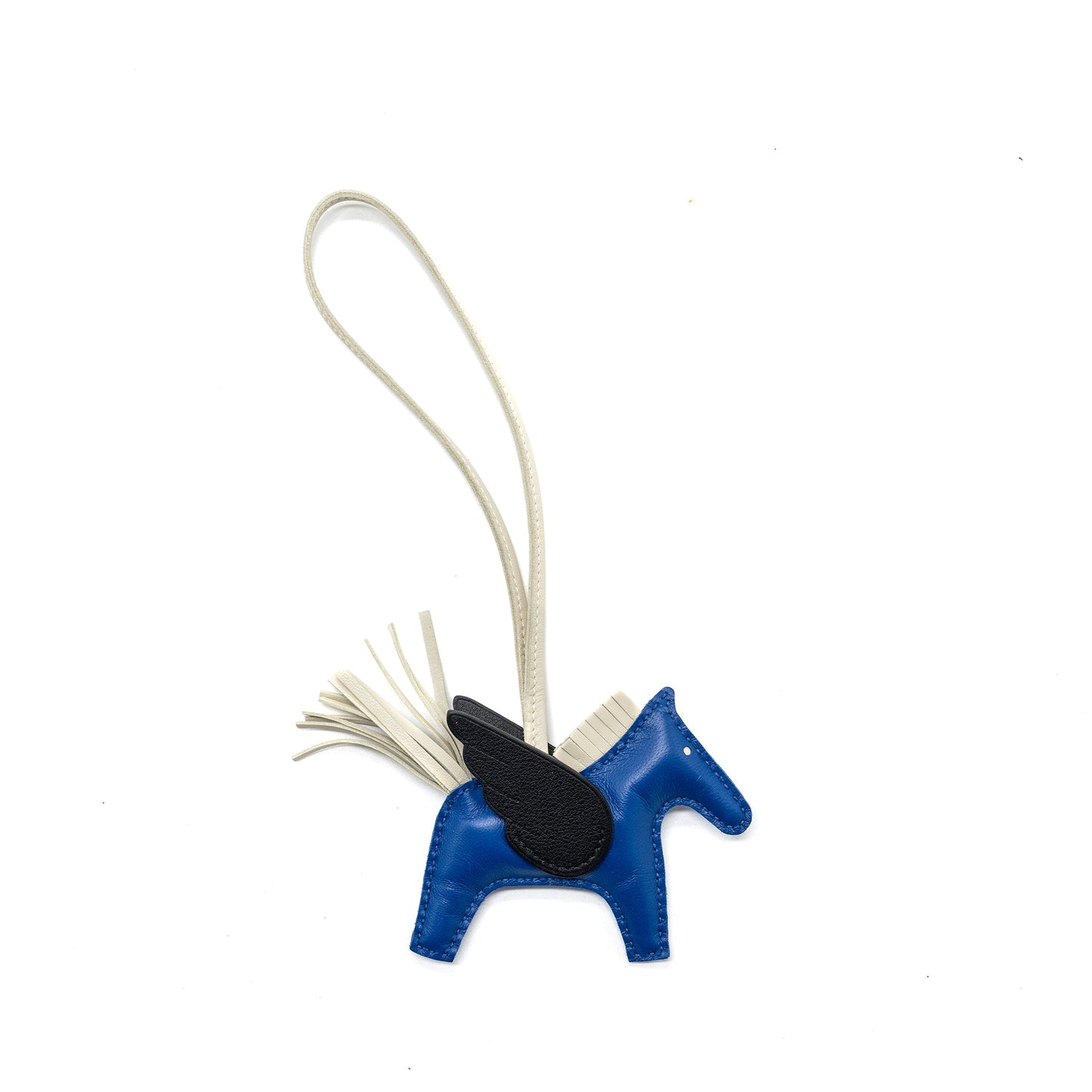 Hermes Rodeo Pegase PM Bag Charm Blue France/Craie/ Black stamp U