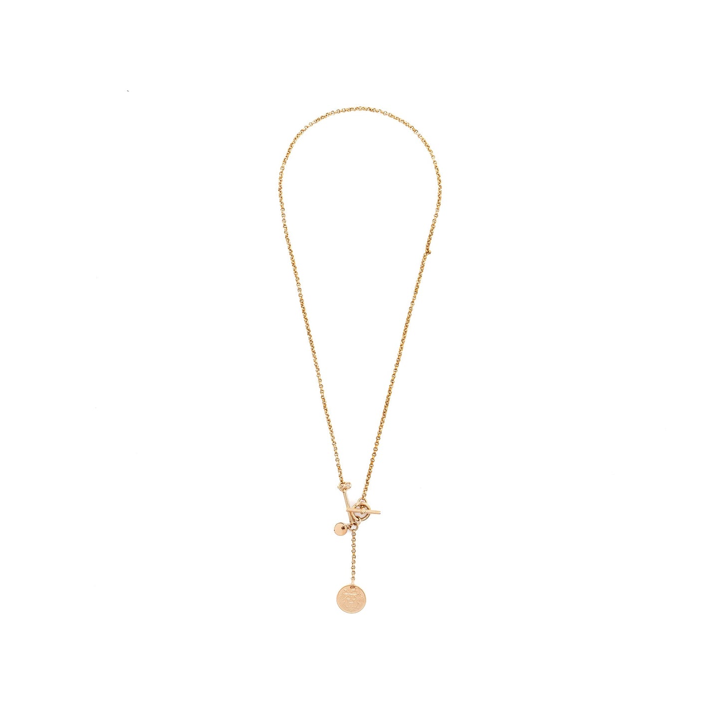 Hermes Ex-Libris pendant small model, Rose gold