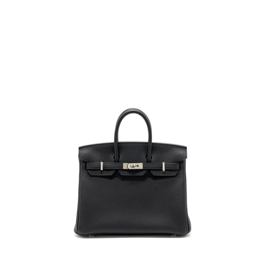 Hermes Birkin 25 Togo Black SHW Stamp B