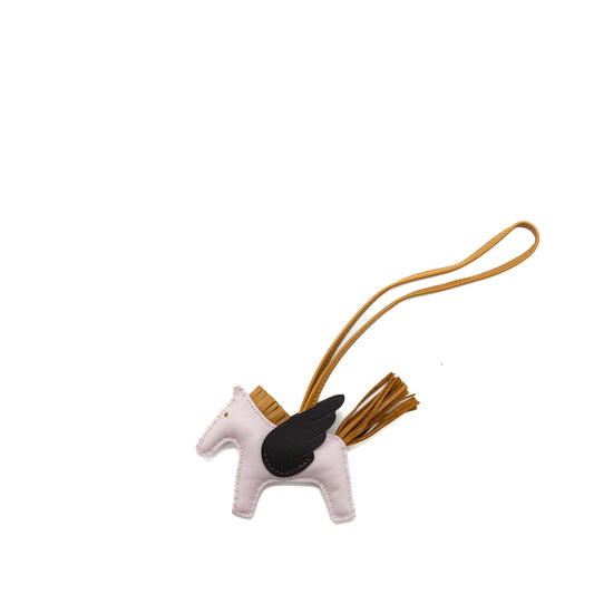 HERMES RODEO PEGASE PM BAG CHARM MAUVE PALE/SESAME/EBENE Stamp B