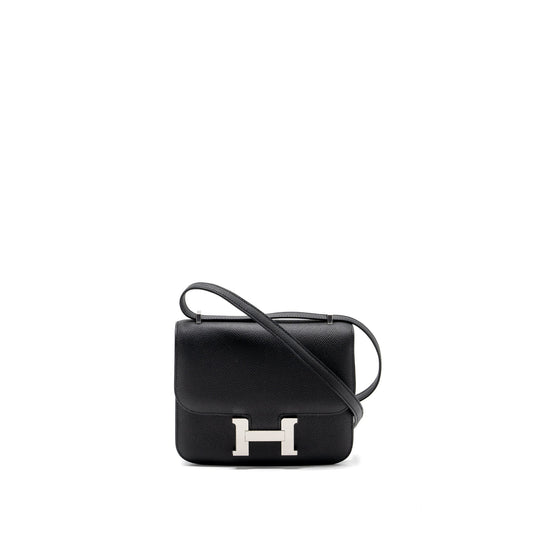 Hermes mini constance epsom black SHW stamp B (New Version)
