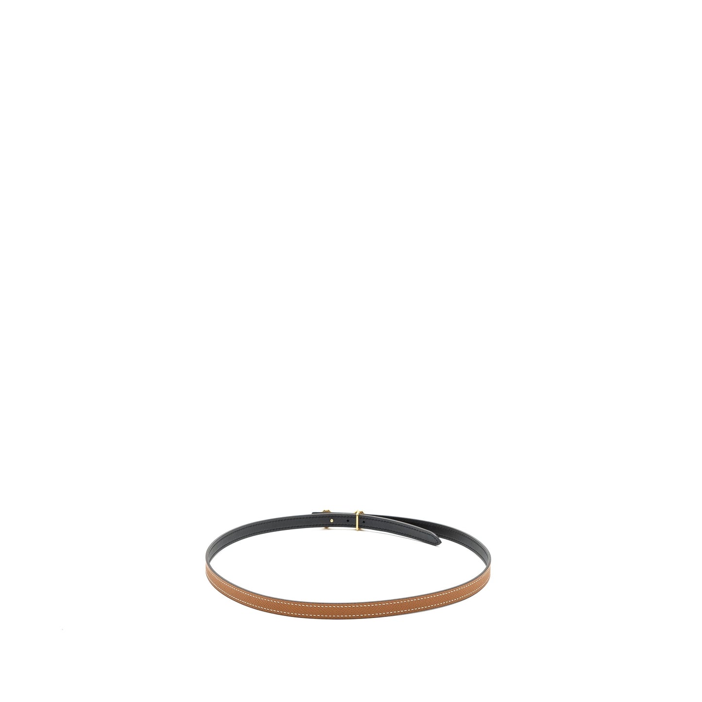 Hermes Size 75 13mm Reversible Strap Epsom/swift Gold/Black GHW Stamp U