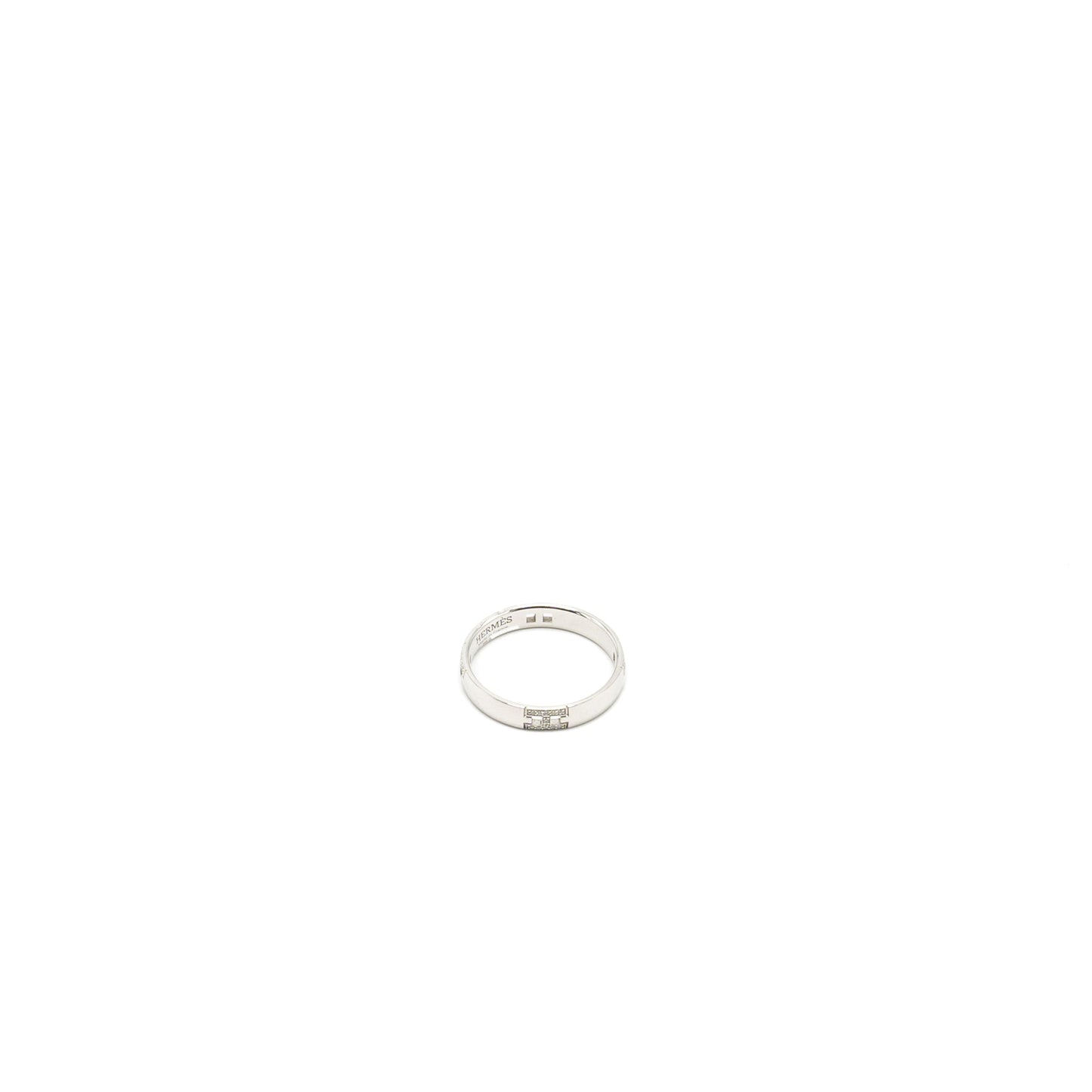Hermes size 56 ever herakles wedding band white gold, diamonds