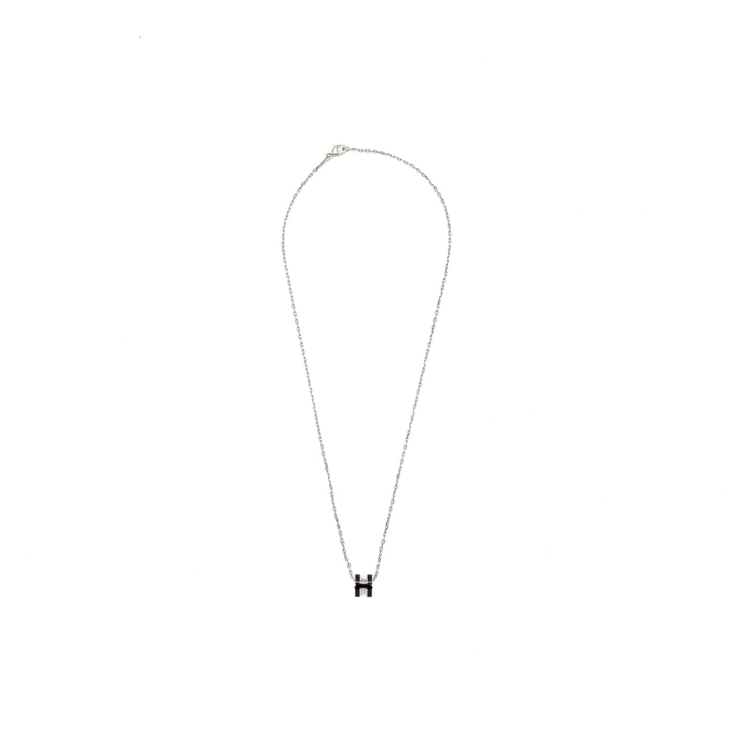 Hermes mini pop H pendant black SHW