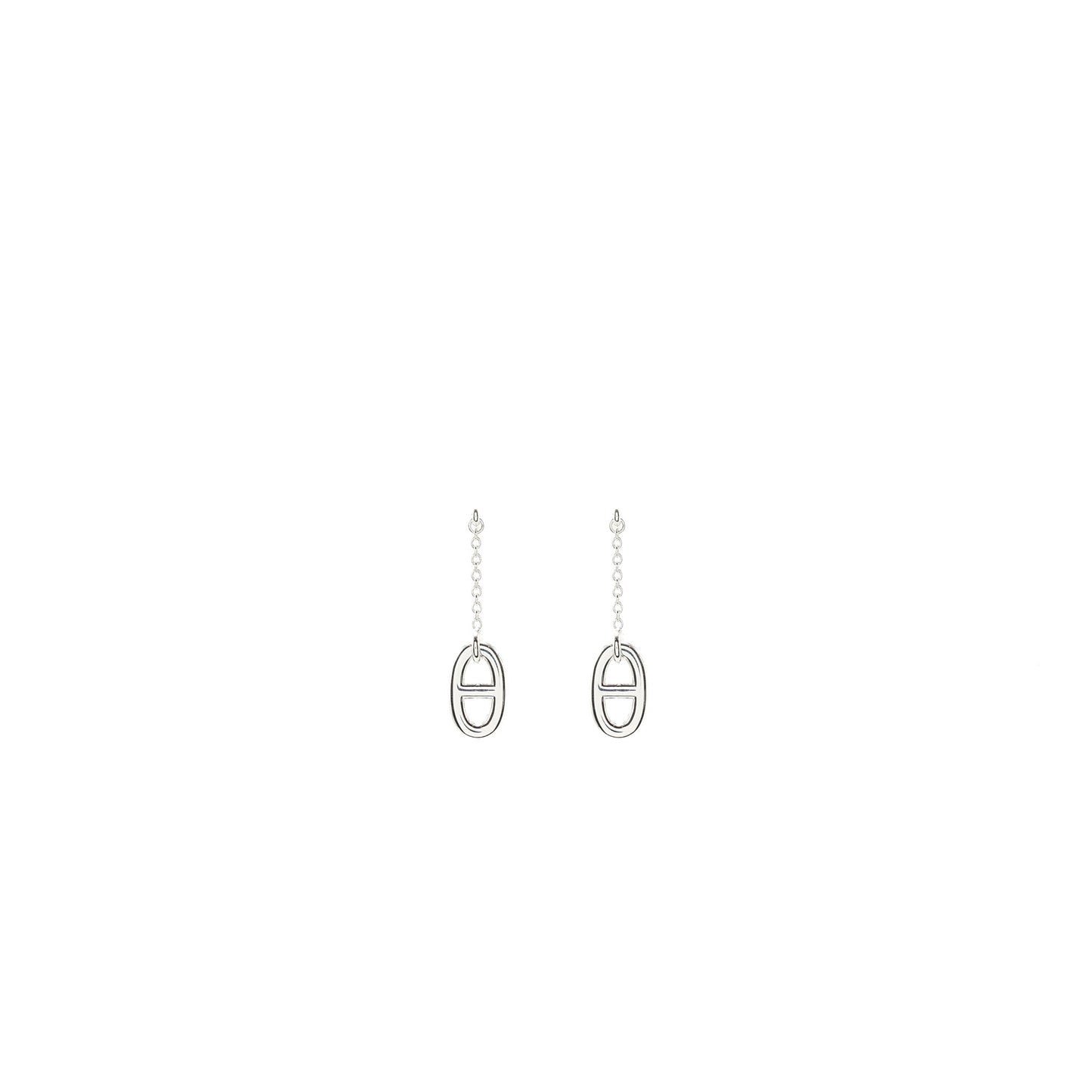 Hermes Farandole Earrings Medium Model Sterling Silver