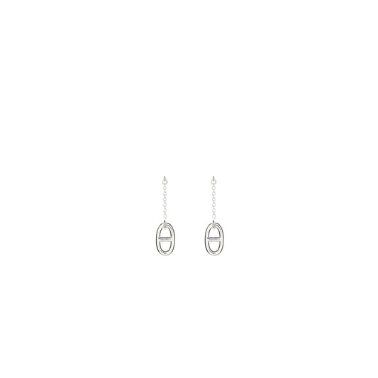 Hermes Farandole Earrings Medium Model Sterling Silver
