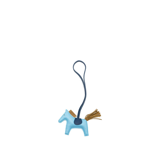 Hermes Rodeo PM Bag Charm Light Blue/Multicolour Stamp D