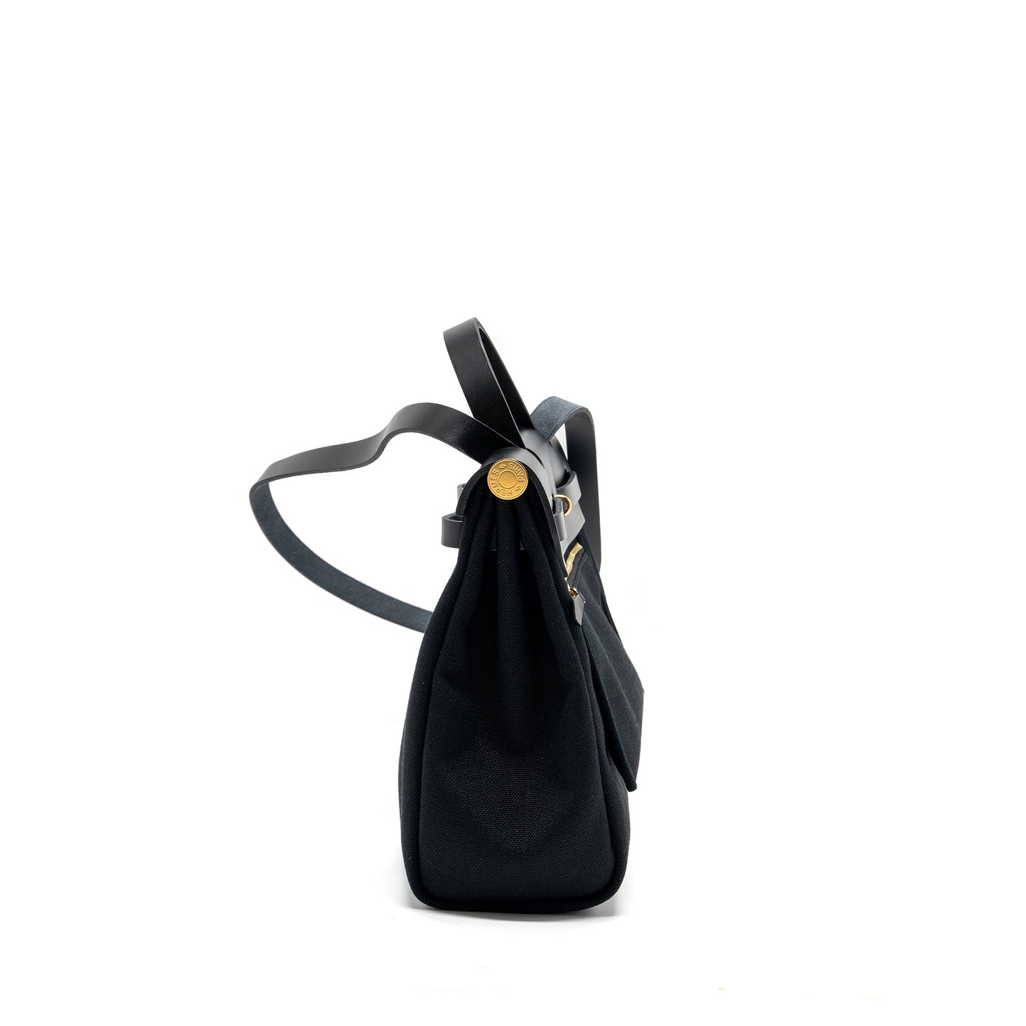 Hermes Herbag 31 Zip Bag Canvas/ Hunter Black GHW Stamp U