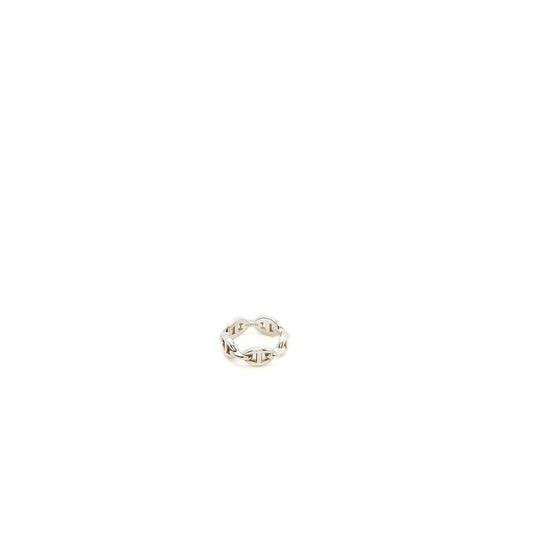 Hermes size 55 Chaine D’ancre Enchainee ring ,small model silver
