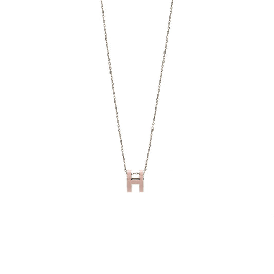 Hermes pop H pendant rose dragee SHW