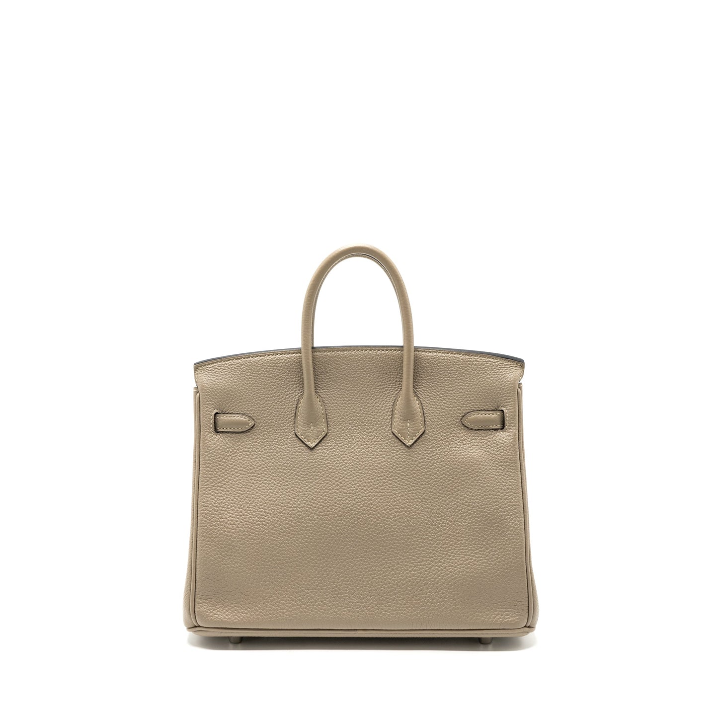 Hermes Birkin 25 Togo 81 Gris Tourterelle SHW Stamp Square N