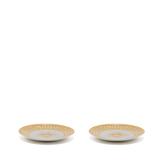 Hermes mosaique au 24 gold desert plate (2 in a set)