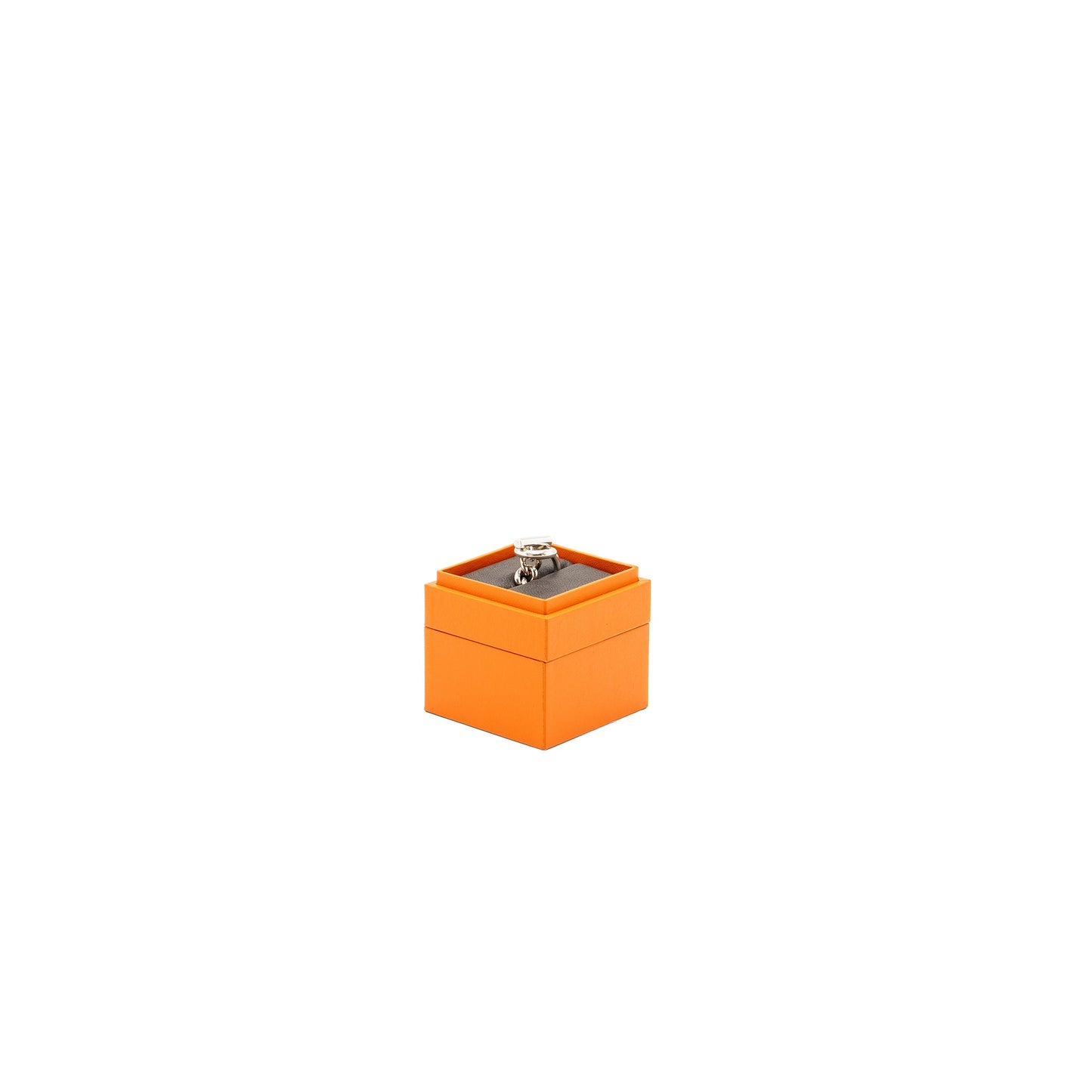 Hermes size 55 croisette ring, large model silver