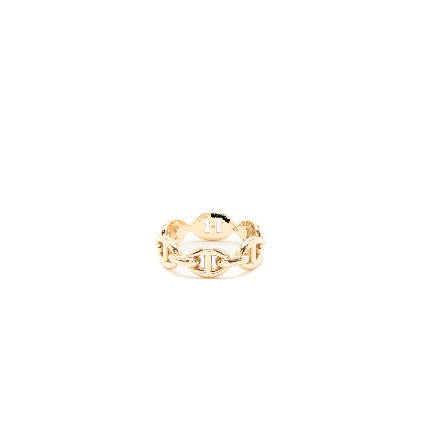 Hermes Size 50 Chaine D’ancre Enchainee Ring Small Model Rose Gold
