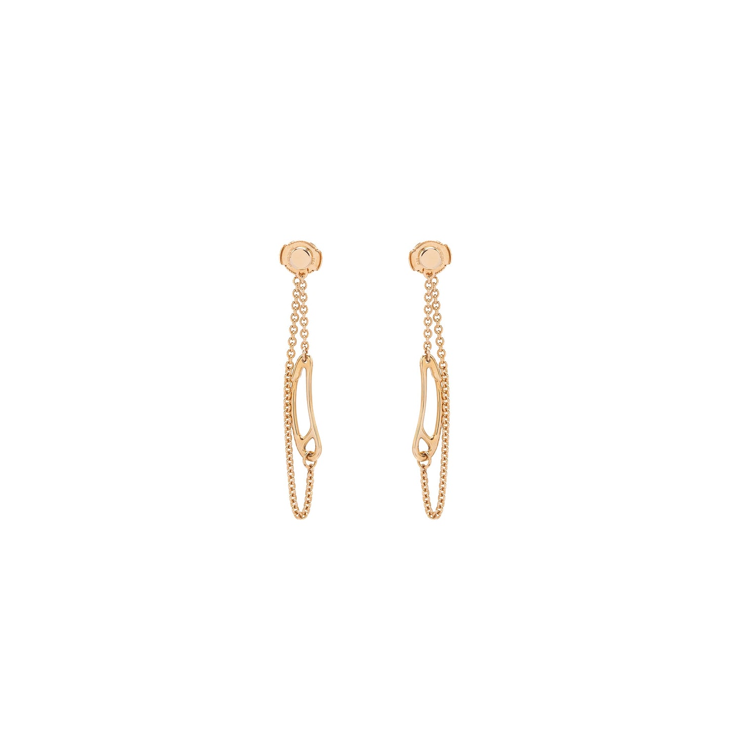 Hermes Chaine d'ancre Mini Punk earrings, very small model rose gold