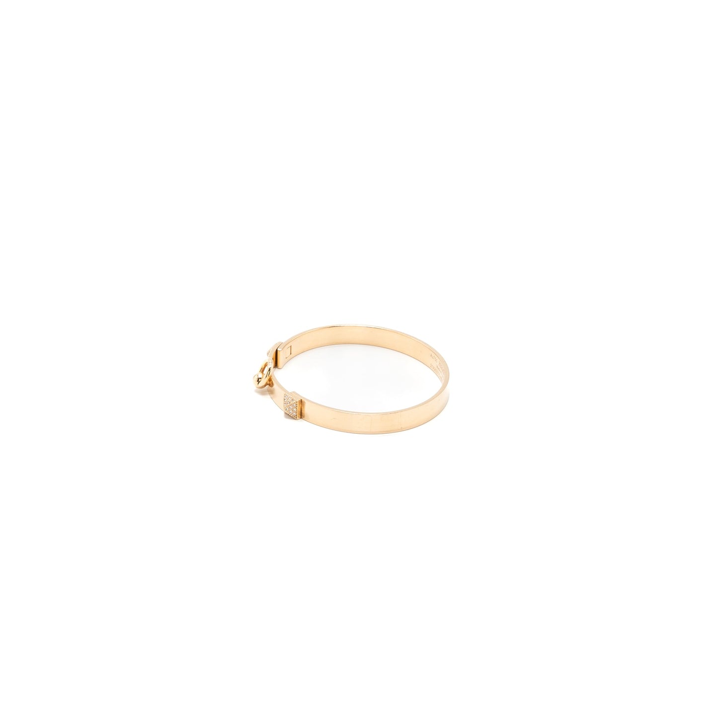 HERMES SIZE ST COLLIER DE CHIEN BRACELET, SMALL MODEL ROSE GOLD DIAMONDS