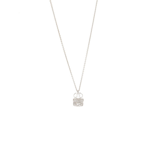 Hermes Amulette Constance Pendant White Gold Diamonds